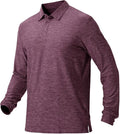 NAVISKIN Men's Polo Shirts Long Sleeve Golf Shirts with Collar UPF 50 SPF Shirt for Men Quick Dry Moisture Wicking