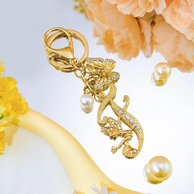 Initial Keychain Bag Charm Women Purse Charms for Handbags Accessories Charm for Wallet Butterfly Pendant for Girls