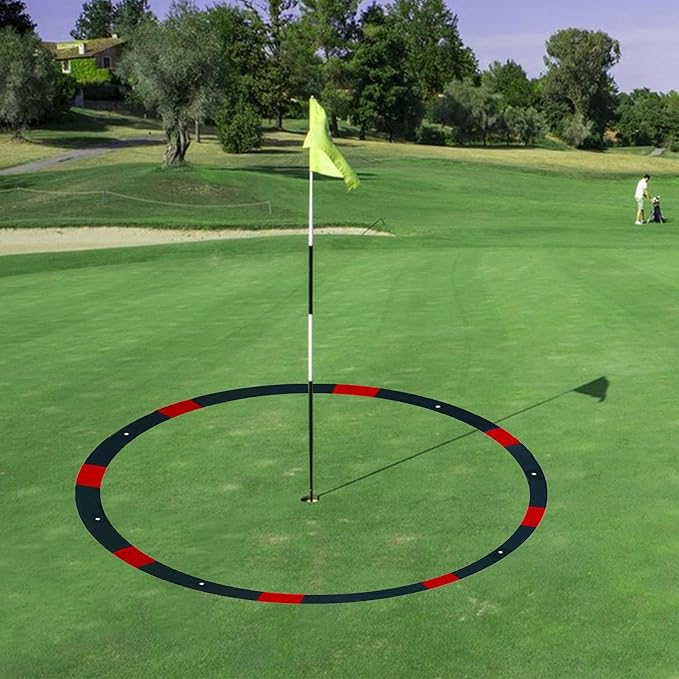 Precision Rings – Golf Chipping Circles, Putting Target Trainer | Flexible Visual Indicator Rings for Green Shot Control and Accuracy Practice, Lightweight Setup for Indoor Lawn Or Backyard Golf T