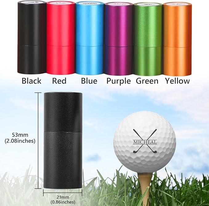 Custom Golf Ball Stamp Marker, Waterproof Golf Ball Marking Gift for Golfer Men & Husband Dad, Golf Ball Personalized Stamp with Monogram Logo Design, Golf Balls Stamp