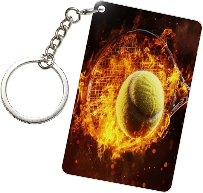 Keychain - Rectangular Acrylic Keychain Daily Key Ring Car Key Fob Holder 2X3 Inch