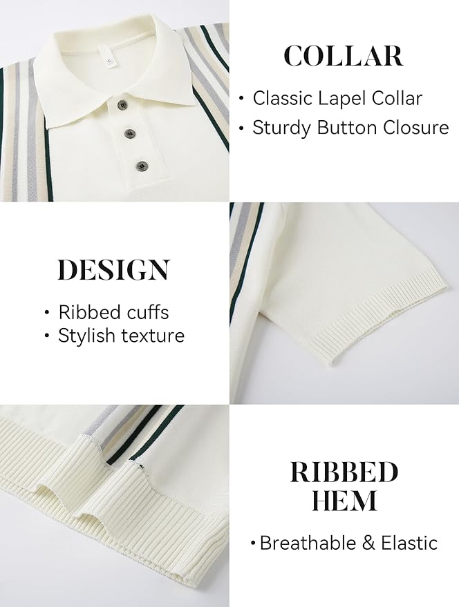 Esabel.C Golf Shirts for Men Dry Fit Performance Short Sleeve Print Moisture Wicking Collared Shirt