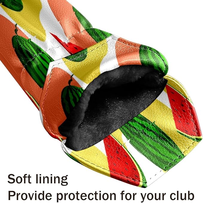 Golf Club Head Cover Waterproof Leather for Driver & Fairway Wood, Driver Headcovers, Golf Accessories for Men Women, Anti-Scratch, Golf Gift for Golfers, 1/3/5 Wood Cover Yellow Sunflowers Bee