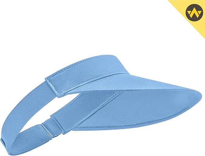 WANDER Running Sun Visor Hats Wide Brim UV Protection Sports Golf Tennis Elastic Band Mesh Cap for Women