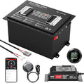 48V 105Ah Lithium Golf Cart Battery, Built-in Smart 250A BMS with Round LCD Dispaly & Mobile APP, 6000+ Cycles Rechargeable LiFePO4 Battery, Max 12.8kW Power Output, Perfect for Golf Carts