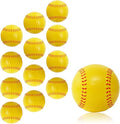GKK 12Pack Training Ball 12 inch Foam softballs Yellow PU Foam 3.5 oz Lightweight Practice Ball Throwing Hitting for Games, Soft Toss, Batting, Fielding, Hitting, Pitching