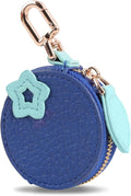 XSUIOY Orange Fruit Coin Purse Keychain Bag Charm, Mini Leather Coin Purse & Pouch Airtag Holder Keychain, Kawaii Bag Charms for Handbag, Tote, Keys, Airtag, Gifts for Girls & Women