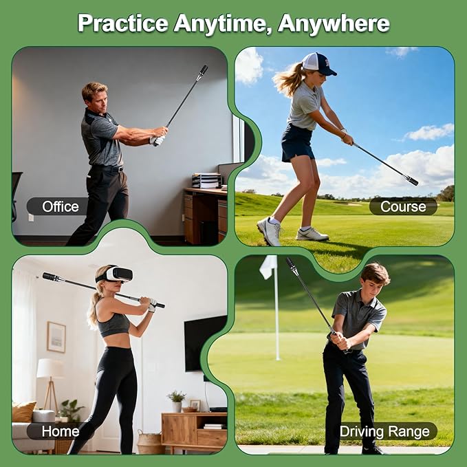 Adjustable Golf Swing Trainer – Right-Handed Golf Grip Trainer & Training Aid for Increasing Swing Speed, Distance & Strength