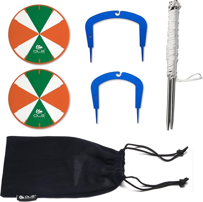 Golf Training Aids OLE ANDIGO 2 PCS Golf Target Holes, 2 PCS Golf Putting Gates and 1 PCS Golf Putting String Line,Golf Putting Alignment Tool,Effective Putt Training and Putting Drills