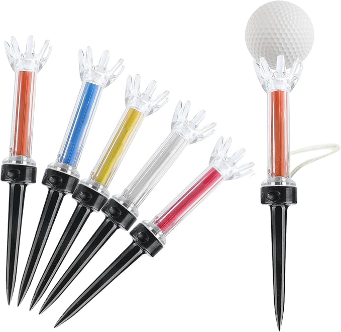 Magnetic Plastic Golf Tees, Professional Long Golf Tees 3 1/2, Premium 8 Prongs Design Enhanced Durability & Stability, Precision Height Markers for Perfect Trajectory, Golf Accessories for Men