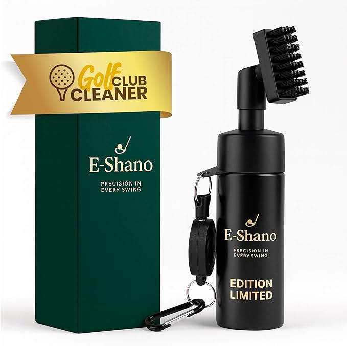 Golf Club Cleaner Brush with Water Spray-2-in-1Groove Cleaner, Ultra Strong Magnetic Clip, Advanced Leak-Prof Spray System