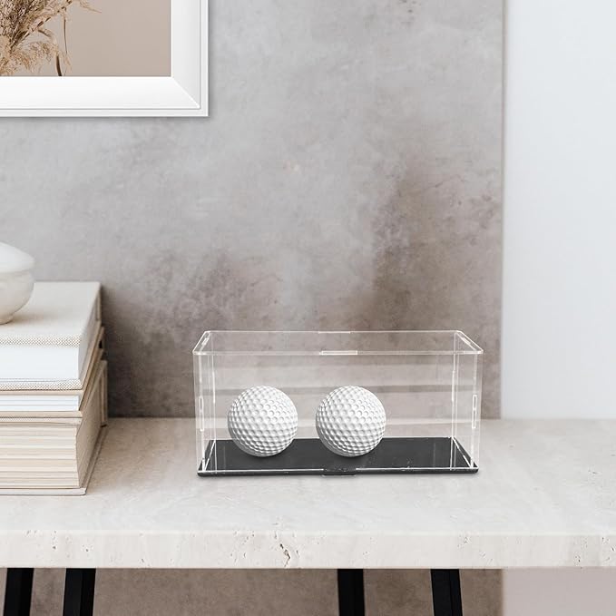 Golf Ball Display Case Acrylic Dustproof Holder Decorative Golf Ball Accessory for Household Memorabilia Storage