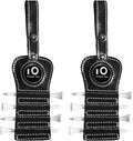 FINGER TEN Golf Tee Holder with Ball Marker and 4 Pcs Wood Tees Value 1/2 Pack, Luxury Leather Gift Hook to Golf Bag Belt Clip