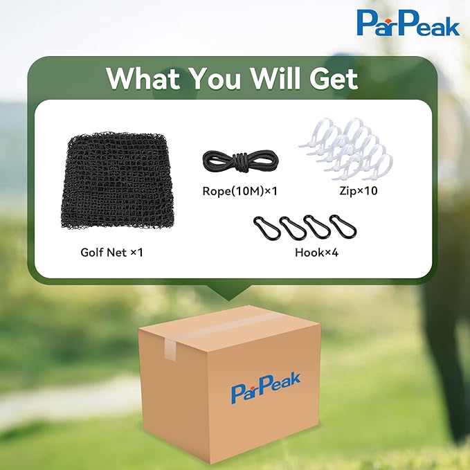 Golf Nets Practice，Sports Nets for Backyard Driving Real Golf Balls10ft to 60ft, Ball Stop Netting for Garage Swing Training, Indoor Outdoor Nylon Heavy Duty Soccer, Basketball, Pickleball Accessories