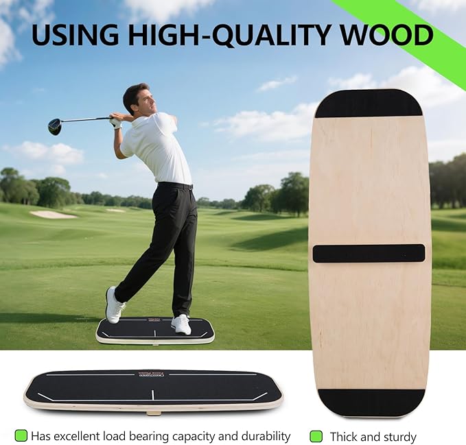 Golf Pressure Plate, Golf Weight Shift Board, Teaching Tool for Club Practice & Drills, Golf Swing Trainer, Improve Balance & Accuracy, Golf Training Aid for Increased Power & Swing Rhythm