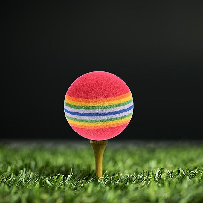 20Pcs Rainbow EVA Golf Training Balls Soft Practice Balls for Indoor Outdoor Golf Swing Training
