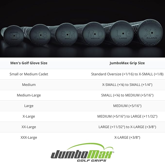 JumboMax JMX UltraLite Golf Grips Oversized - 20-25% Lighter, Enhanced Clubhead Awareness, Tri-Texture, Twist-Resistant StabilityCore