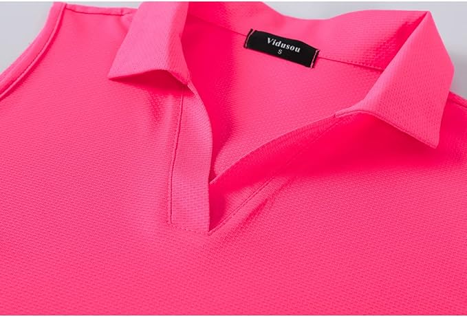 Womens Sleeveless Golf Polo Shirts Lightweight Tennis Sport Tops