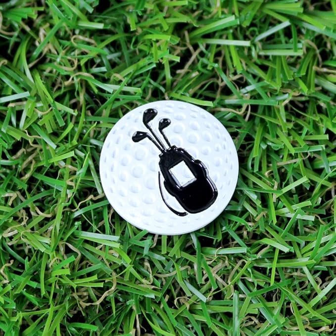 Myartte Creative Golf Ball Marker Soft Enamel Golf Markers 24.4MM Assorted 5 Pcs