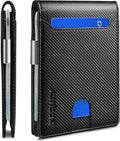 RUNBOX Money Clip Wallets for Men,Slim Leather Mens Bifold Wallet,RFID Blocking Front Pocket Wallet,Thin Credit Card Holder with Gift Box