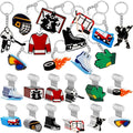 Batiyeer 72 Pack Ice Hockey Keychains Bulk Party Favors Sports Ball Key Chains Funny Keyring Gifts for Women Men Birthday Supplies