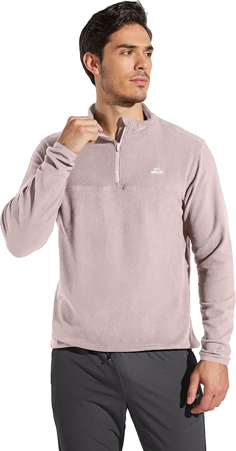Willit Men's Fleece Pullover Winter Shirts Long Sleeve Quarter Zip Cold Weather Golf Hiking Casual Warm Shirts