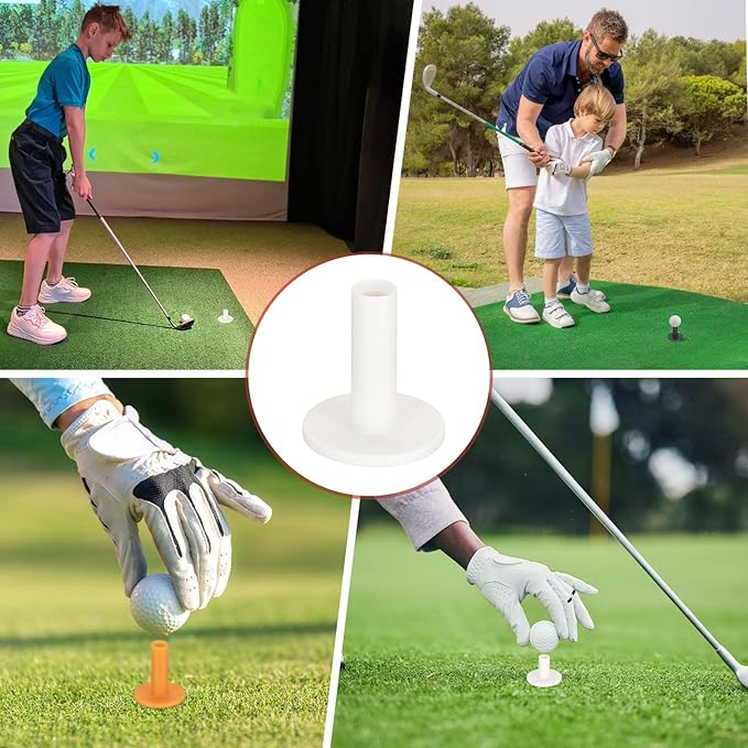 Rubber Golf Tees - Flexible Stable Ball Holder Use for Home & Outdoor & Indoor Tall Training Driving Range - [] Hitting Mats