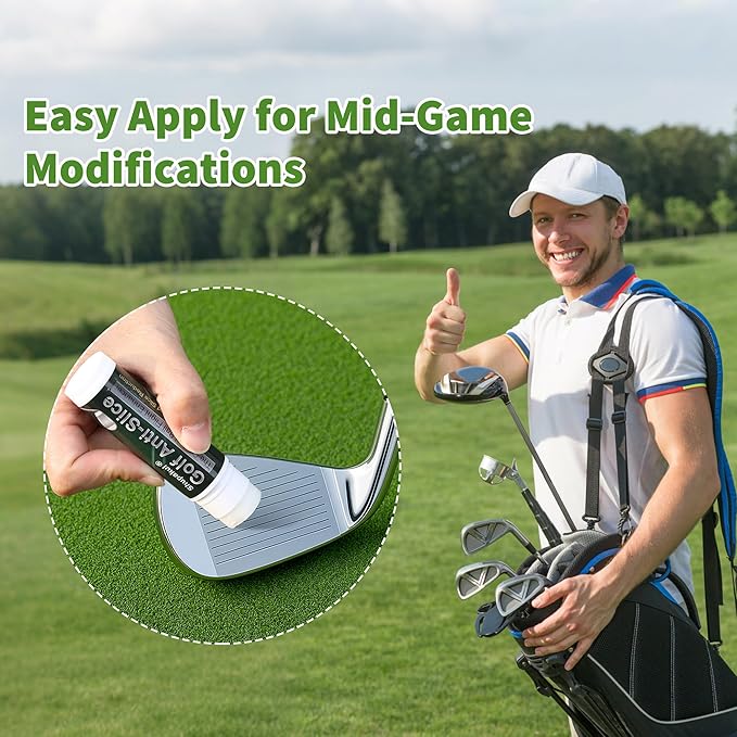 4 Pcs Golf Anti-Slice Anti-Hook Compound for Clubs, Golf Driver Wax Stick to Reduce Side Spin, Portable Golf Stick Compound Accessories for Boosts Distance Increases Accuracy