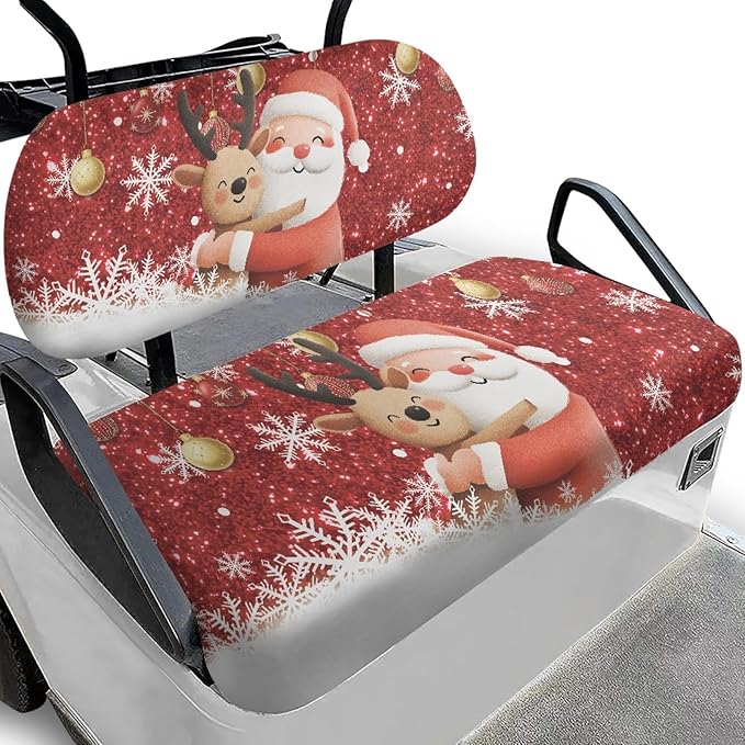 Fashion Print Golf Cart Seat Covers 2 Passenger Golf Cart Backrest Cover Golf Cart Seat Towel Gift for Friends