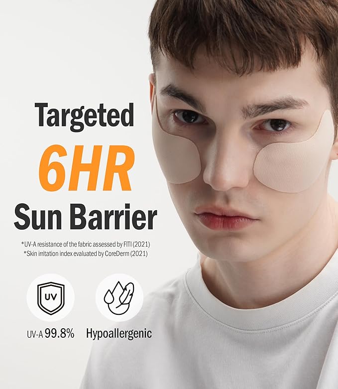 DASHU Daily Sunshield Golf Patch 10 pairs (2 Bundle Pack) Korean Skin Care Easy Peel Off Cooling Gel Patches | Age Defying Sun Shield Peptide Patch