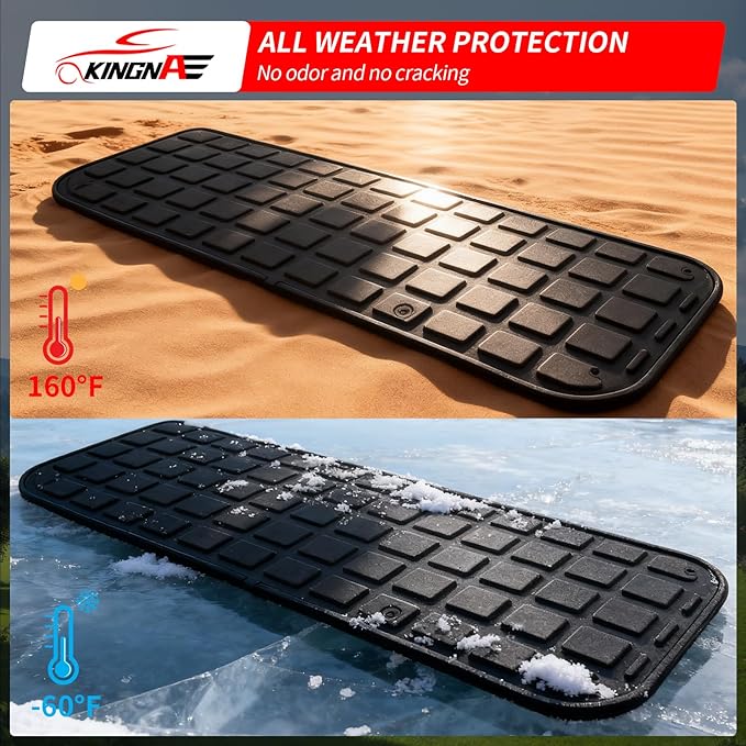 Floor Mats Compatible with GTW Mach1 Golf Cart TPE All Weather Rear Foot Platform Back Step Rear Step Accessories