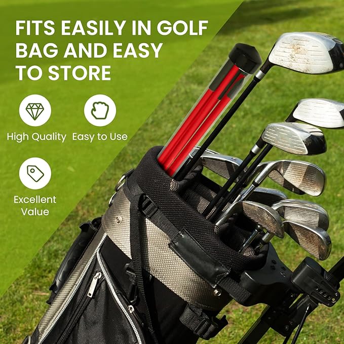 FINGER TEN Golf Alignment Sticks Rods Swing Trainer Tools 48 Inch 2 Or 3 Pack, Fits in Golf Bag Tour Stickers Practice Training Aid