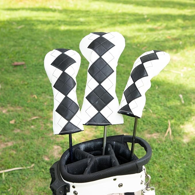 Golf Club Covers Exquisite Embroidery Driver Covers Fariway Wood Headcover Hybrid Cover Leather Golf Headcovers for Most Brand