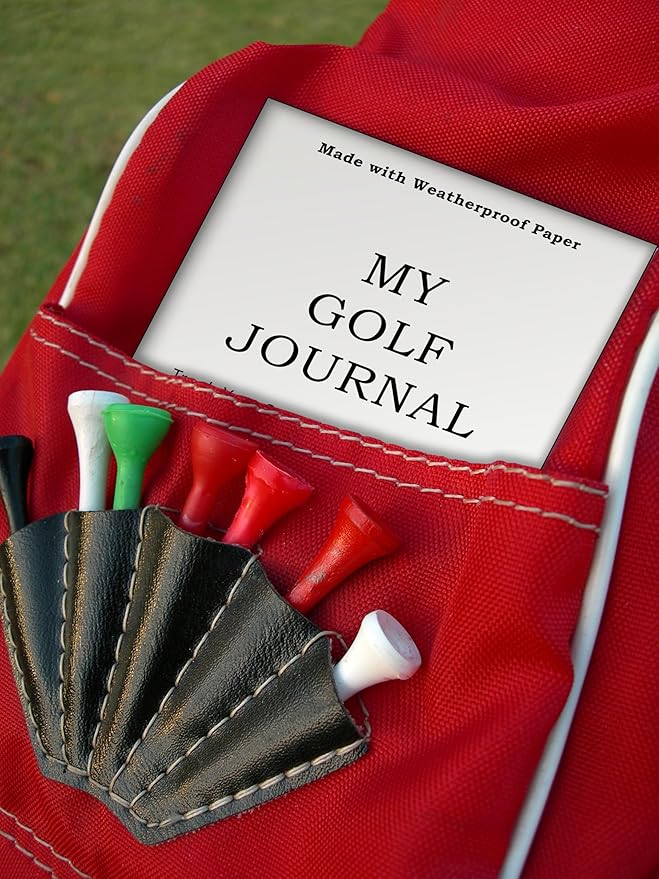 Golf Scorecards & Stat Tracking Booklet (21 Rounds) - Weatherproof Golf Journal - Golf Log (4" x 5.5" When Closed) - Golf Notebook fits in Holder or Pocket