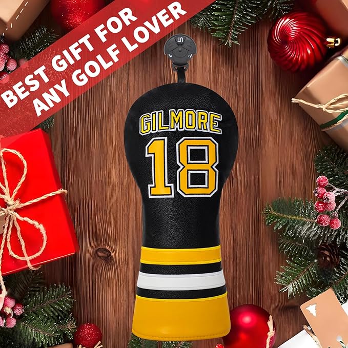 Golf Headcovers Golf Club Headcovers Sports Style Number 18 Premium Leather Driver Fairway(FW) Wood Hybrid(UT), Golf Blade Mallet Putter Cover