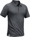 TACVASEN Men's Polo Shirts Short Sleeve Golf Polos Dry Fit UPF 50+ Performance Tactical Collared Hiking Shirt