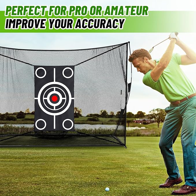 Golf Target Cloth for Net Replacement Golf Hitting Net Target with 4 Straps for Practice Training Aids Indoor Outdoor Use