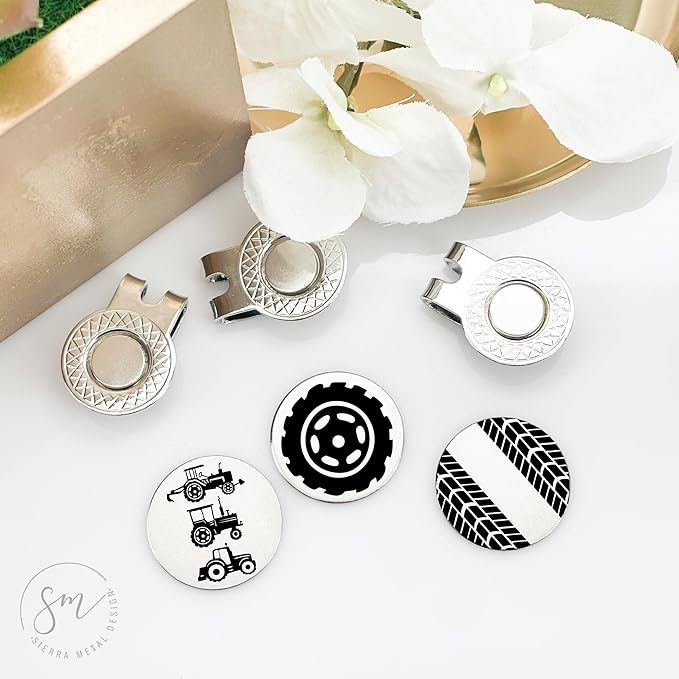Farm Golf Ball Markers Set of 3 – Tractors,Wheel,Tire Marks-Golf Ball Markers Valentines Day Christmas Birthday Love Golf FBA-FARM-3-GOLF