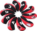 Sword &Shield sports 10pcs/Set Golf Iron Club Head Covers with Numbers Neoprene Top Window Iron Covers