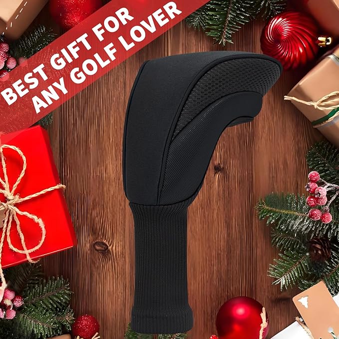 Golf Head Covers for Fairway Woods Driver Hybrids 5 Pieces Nylon Mesh Sports Fan Golf Club Headcovers-Golf Accessories for Men Women.