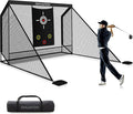Golf Hitting Net with Target Cloth 10 X 7.5ft Golf Nets for Backyard Driving Real Golf Balls with Side Barriers Ideal for Home Garage Swing Training Indoor Outdoor Use by DHUAFDD