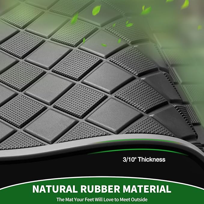 Golf Cart Floor Liner Mat 8mm Thick Rubber Full Coverage Fit for Club Car Precedent 2004-2025 / Onward & Tempo 2017-2025 / Villager & V4L 2019-2025 Carts Upgraded Non-Slip Mats Replacement