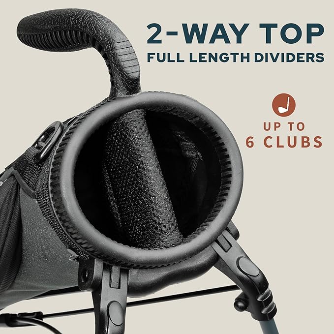 The Original Sunday Golf Loma Bag – Lightweight Golf Bag with Strap & Stand, Easy to Carry Pitch n Putt Stand Bag for Driving Range, Par 3 & Executive Courses, 31 Inches