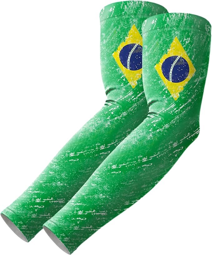 Flag Arm Sleeves, Cooling Sun Protection Compression for Men/Women