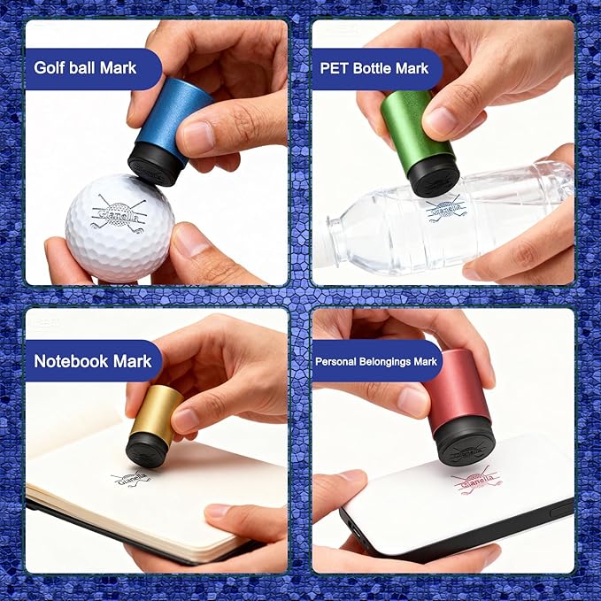 Personalized Golf Ball Stamp Custom Monogrammed Golf Ball Marker Customizable Golf-Balls Stamp Gift for Men & Golfers