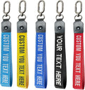 Graceful life Custom Keychain Embroidery with your any text, wrist lanyard keychain Personalized Number key wrist lanyard, Name Key Chain, Cute Keychains for Gift Private Reg Fob, Gift for Him Her