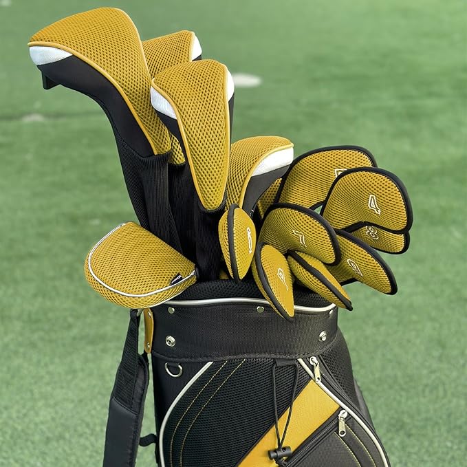 Andux 4pcs/Pack Long Neck Golf Hybrid Club Head Covers Dial No. Tag CTMT-02