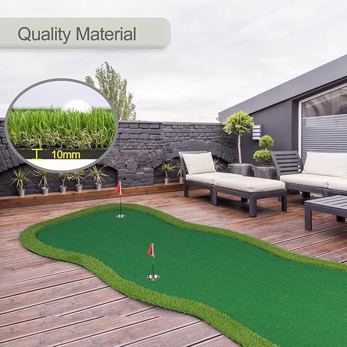 Golf Putting Green, Practice Putting Green Mat, Large Professional Golfing Training Mat for Indoor Outdoor…