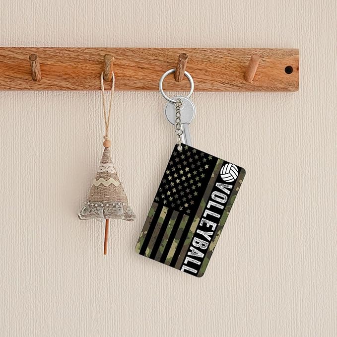 Keychain - Rectangular Acrylic Keychain Daily Key Ring Car Key Fob Holder 2X3 Inch