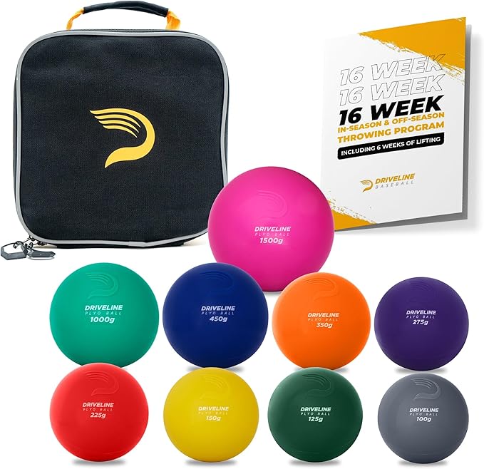 Driveline Baseball PlyoCare Balls - Weighted Pitching Training Balls + Free 16-Week Program
